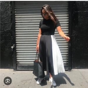 Misha Nonoo Pleated Black & White Skirt
small